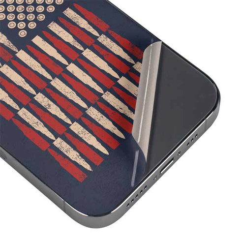Blue Bullet American Flag iPhone 14 Pro Skin